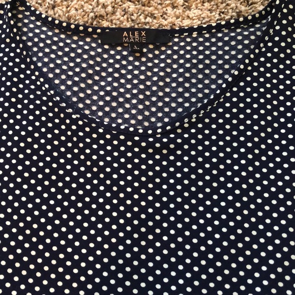 Alex Marie polka dot top Large - Picture 3 of 4